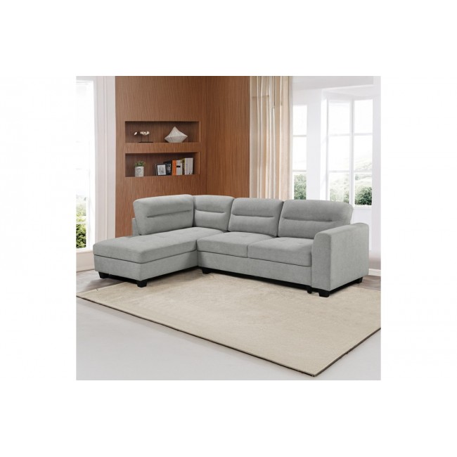 Γωνιακός καναπές "CAMILE" δεξιά γωνία από ύφασμα σε χρώμα ανθρακί 270x174x95