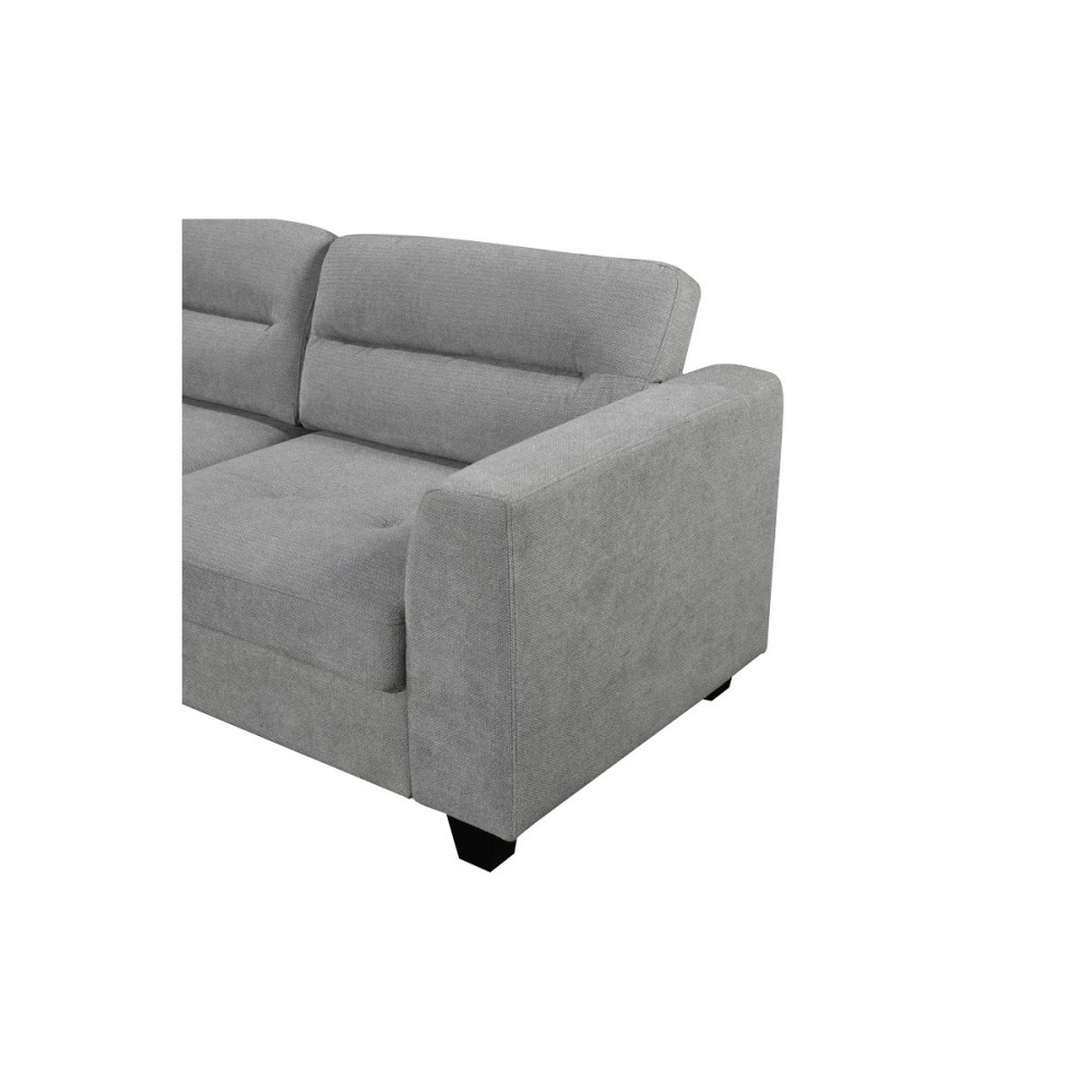 Γωνιακός καναπές "CAMILE" δεξιά γωνία από ύφασμα σε χρώμα ανθρακί 270x174x95