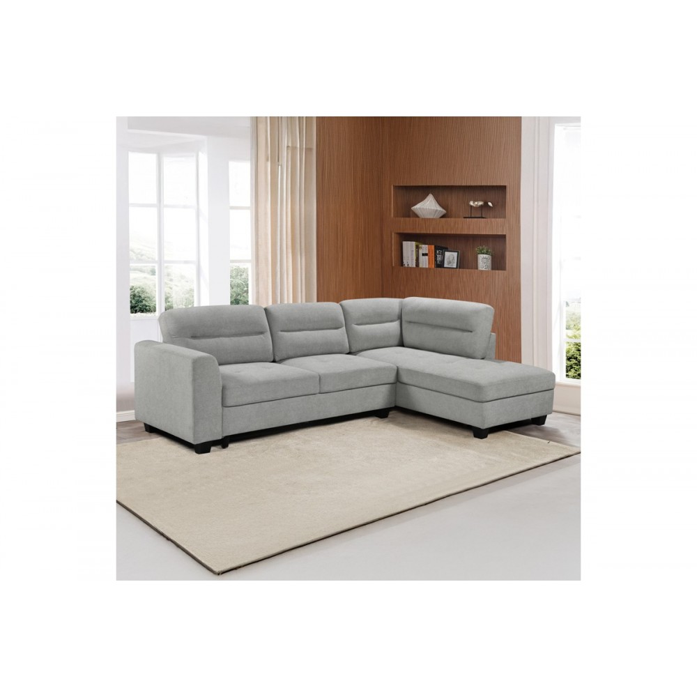 Γωνιακός καναπές "CAMILE" αριστερή γωνία από ύφασμα σε χρώμα ανθρακί 270x174x95