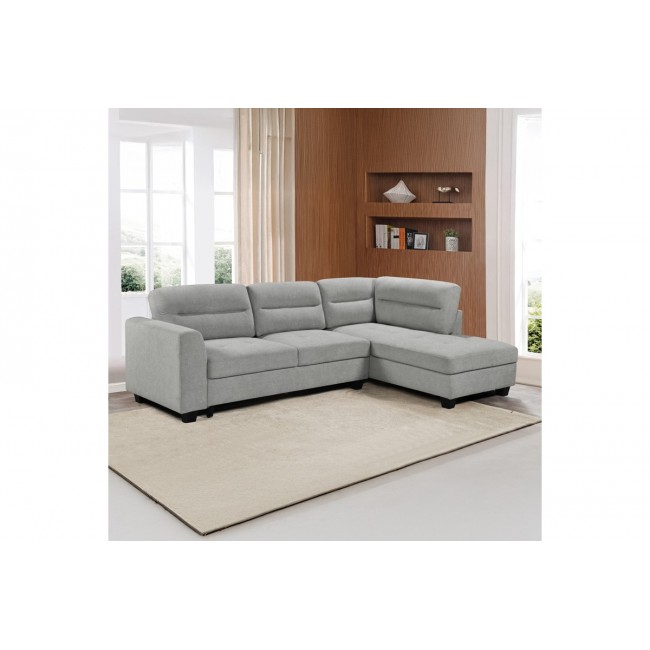 Γωνιακός καναπές "CAMILE" αριστερή γωνία από ύφασμα σε χρώμα ανθρακί 270x174x95