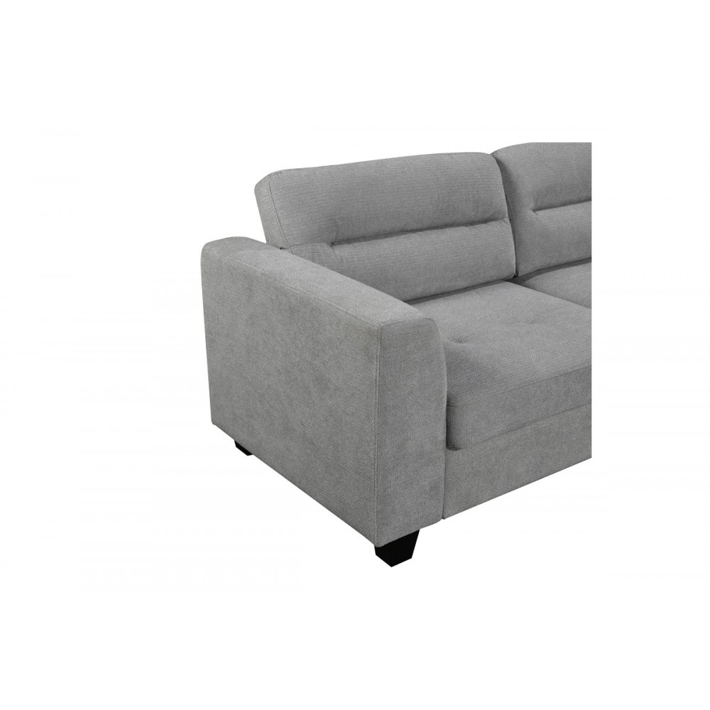 Γωνιακός καναπές "CAMILE" αριστερή γωνία από ύφασμα σε χρώμα ανθρακί 270x174x95