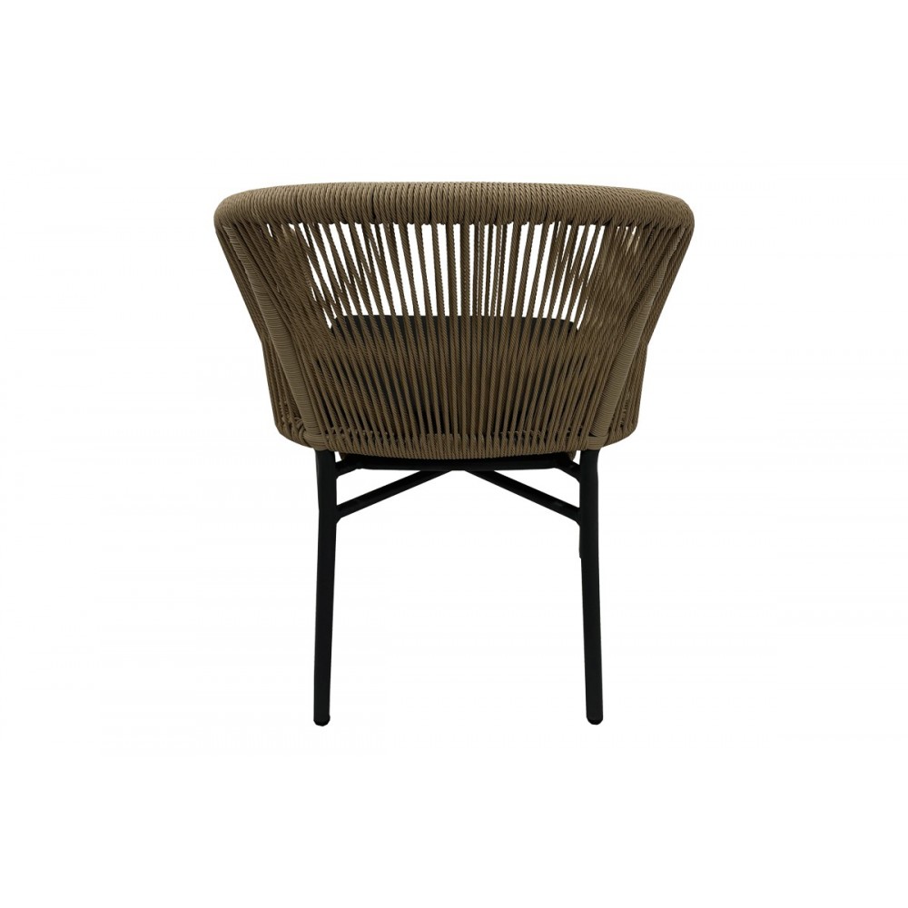 Πολυθρόνα "LEGANA" από αλουμίνιο/pe rattan σε χρώμα ανθρακί/φυσικό 56x66x82