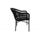 Πολυθρόνα "LEGANA" από αλουμίνιο/pe rattan σε χρώμα ανθρακί 56x66x82