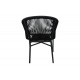 Πολυθρόνα "LEGANA" από αλουμίνιο/pe rattan σε χρώμα ανθρακί 56x66x82