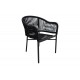Πολυθρόνα "LEGANA" από αλουμίνιο/pe rattan σε χρώμα ανθρακί 56x66x82
