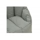 Πολυθρόνα-πουφ "KERLON" από ύφασμα σε χρώμα γκρι Φ80x65