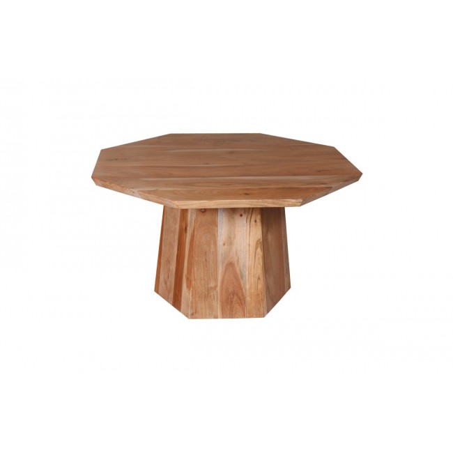 Τραπέζι σαλονιού "OCTAGON" από ξύλο σε χρώμα φυσικό Φ80x45
