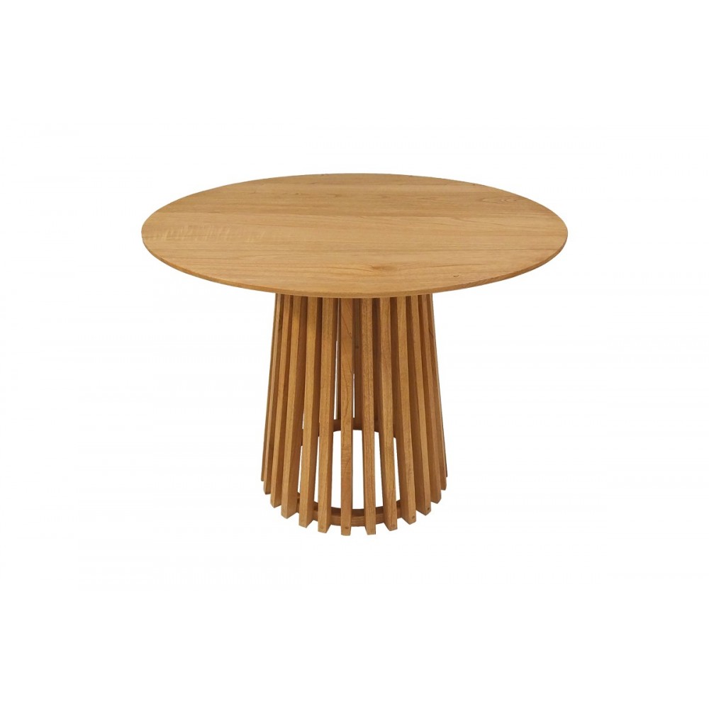 Τραπεζαρία 3τμχ "ELAIZA-KENDA" από ξύλο/σχοινί σε χρώμα φυσικό/μπεζ Φ80x75