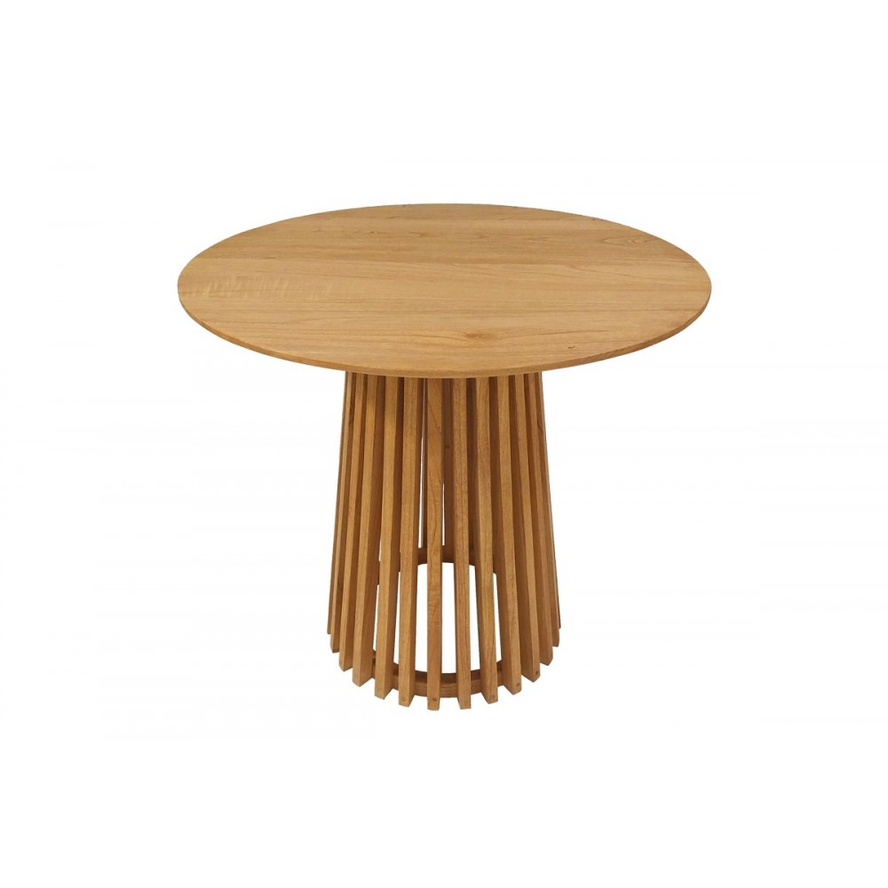 Τραπεζαρία 5τμχ "INCA-KENDA" από ξύλο/σχοινί σε χρώμα φυσικό/μπεζ Φ80x75