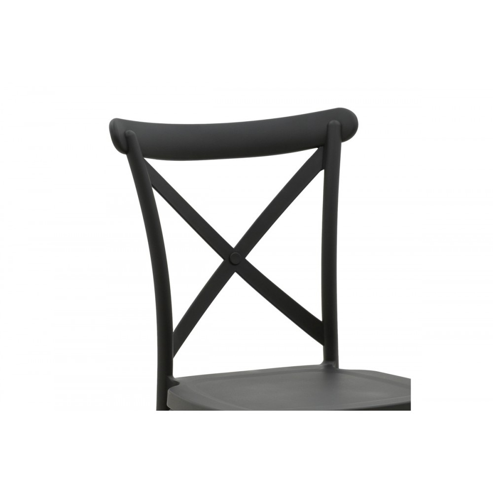 Καρέκλα "CROSSIE" από pp σε χρώμα ανθρακί 38x46.5x82