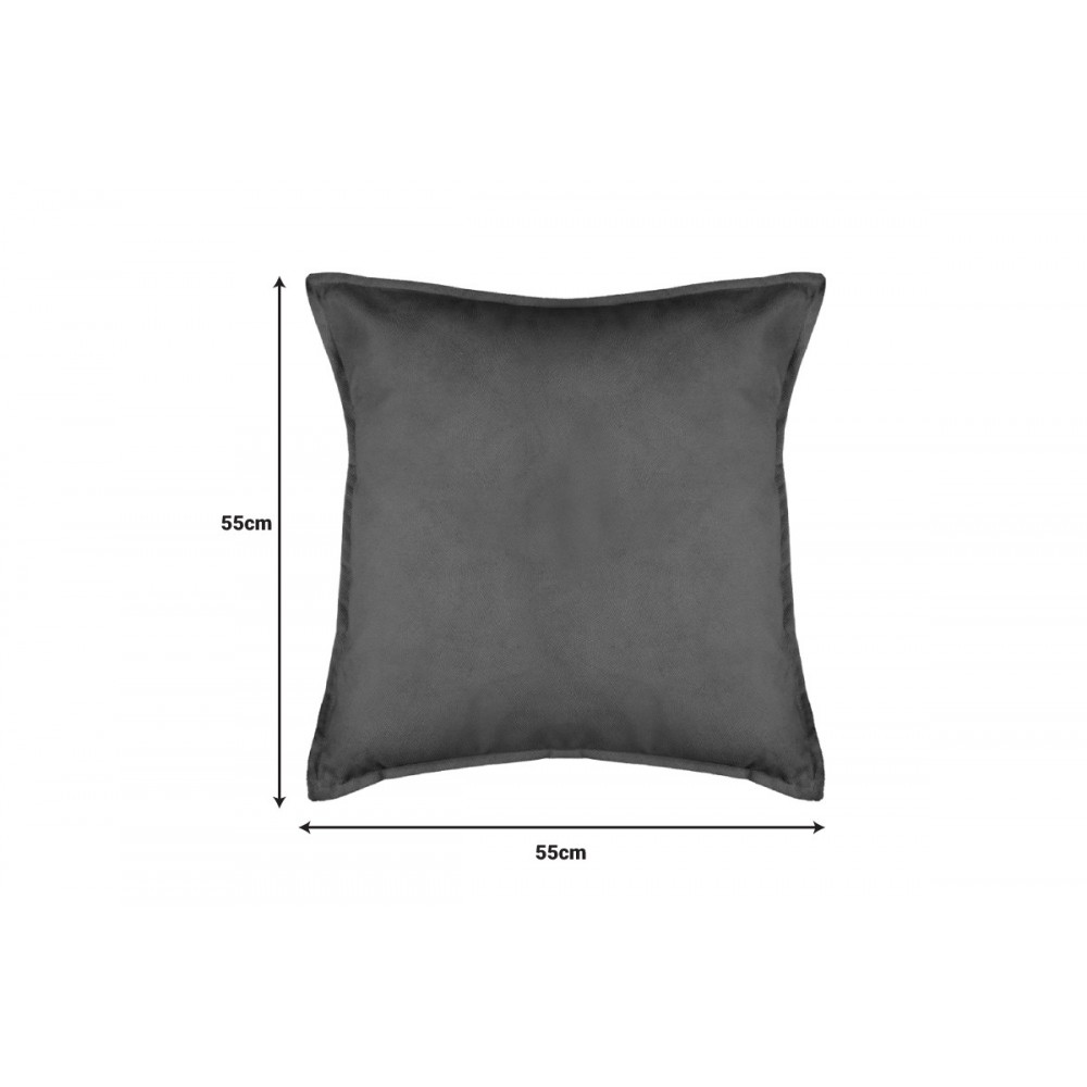 Μαξιλάρι διακοσμητικό "DERFON" από ύφασμα σε χρώμα ανθρακί 55x55
