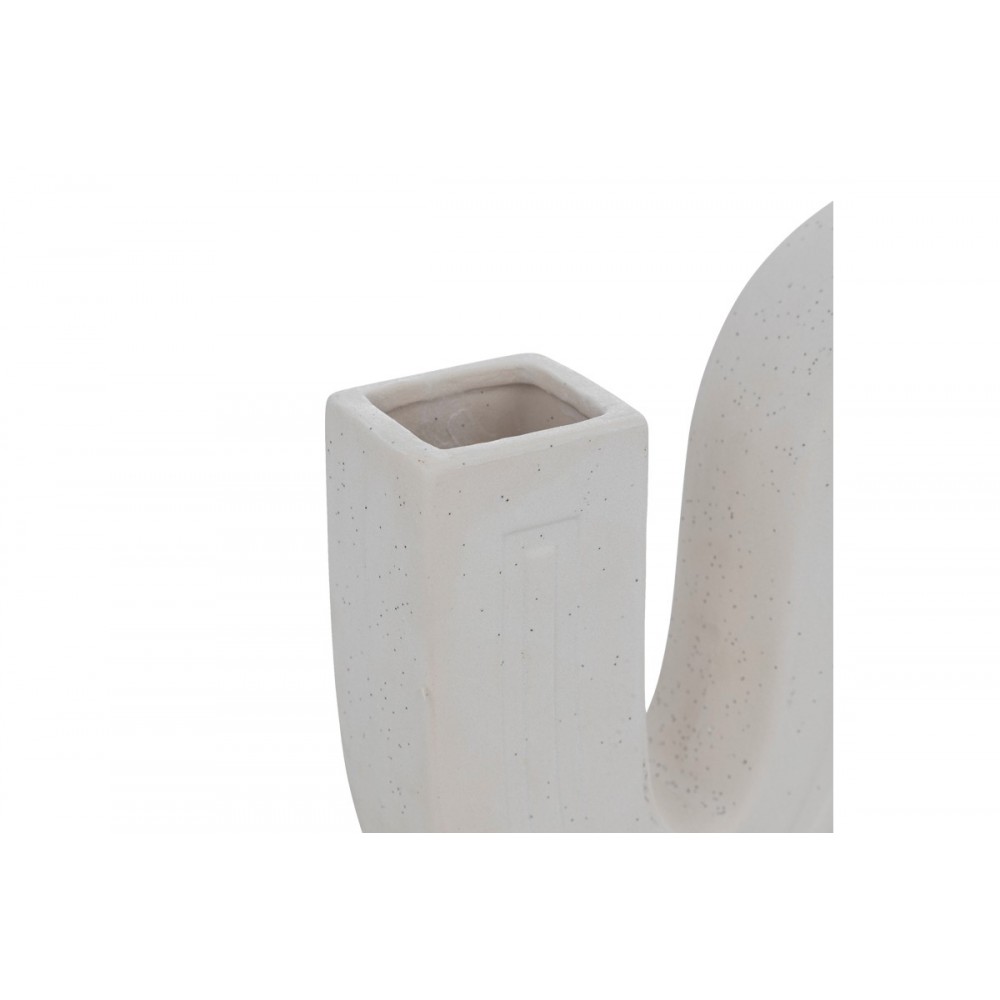 Βάζο "SNAKY" κεραμικό σε χρώμα λευκό 25x5x21