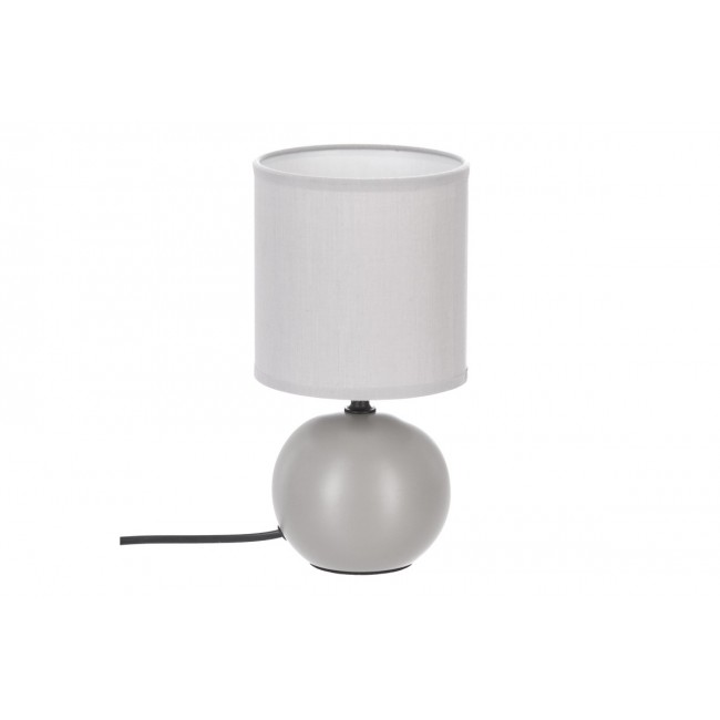 Επιτραπέζιο φωτιστικό "PWL-1210" κεραμικό/pvc σε χρώμα γκρι Φ13x25