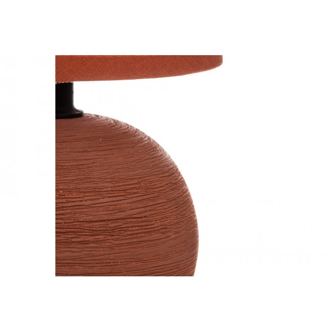 Επιτραπέζιο φωτιστικό "PWL-1210" κεραμικό/pvc σε χρώμα τερακότα Φ13x25