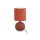 Επιτραπέζιο φωτιστικό "PWL-1210" κεραμικό/pvc σε χρώμα τερακότα Φ13x25