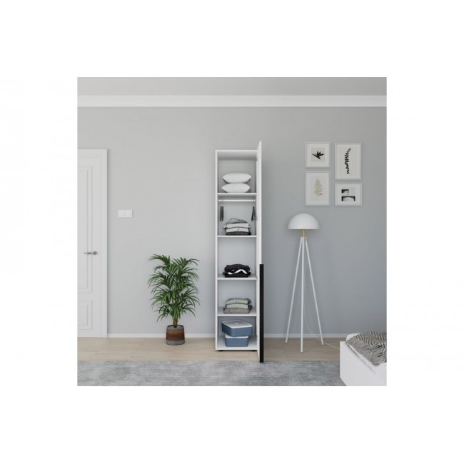 Ντουλάπα στήλη "ORYANA" σε χρώμα λευκό diamont 45x62x210