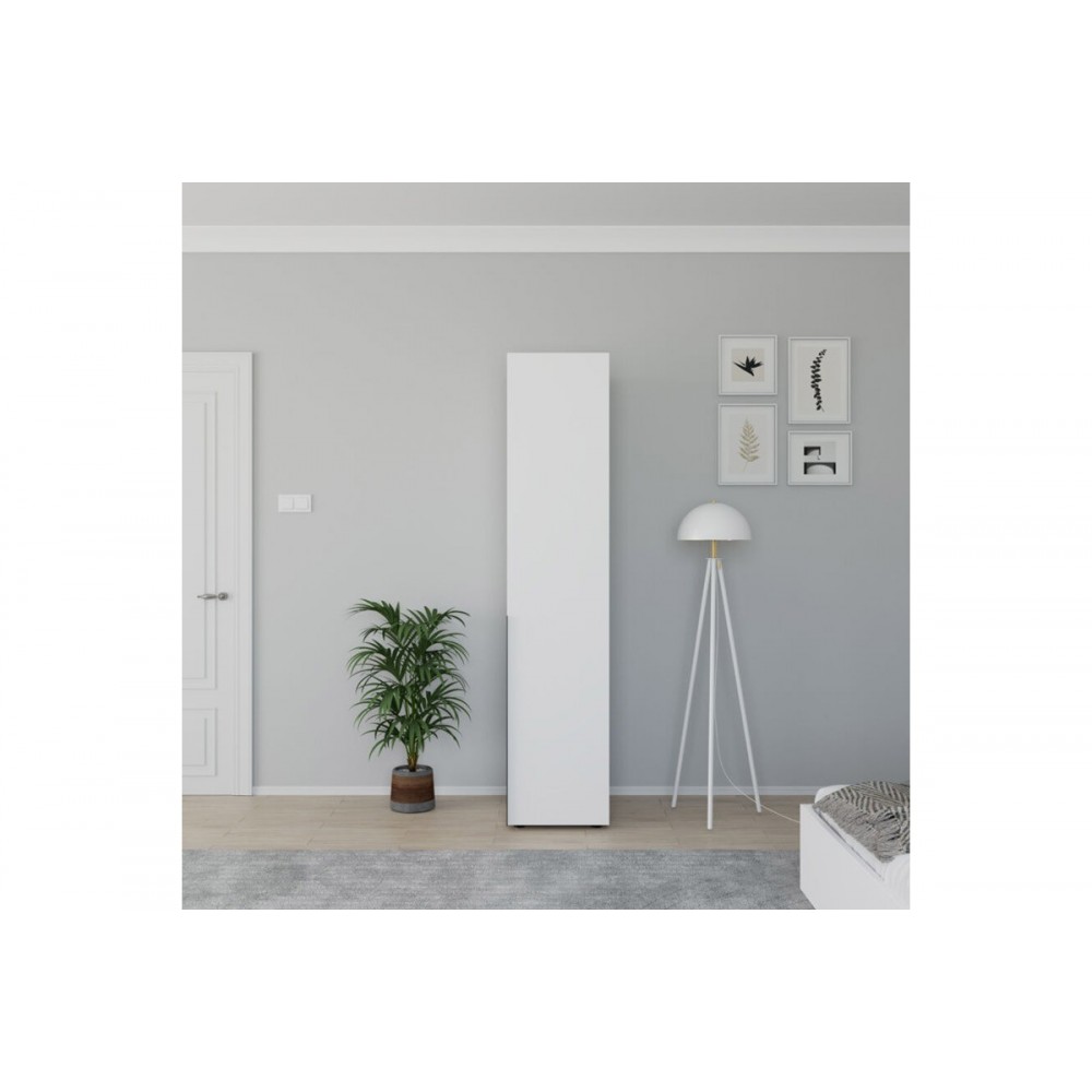 Ντουλάπα στήλη "ORYANA" σε χρώμα λευκό diamont 45x62x210