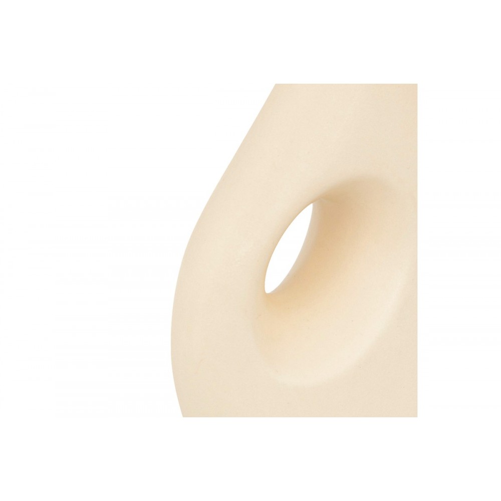 Βάζο "THEREMY" κεραμικό σε χρώμα μπεζ 19.2x8x30