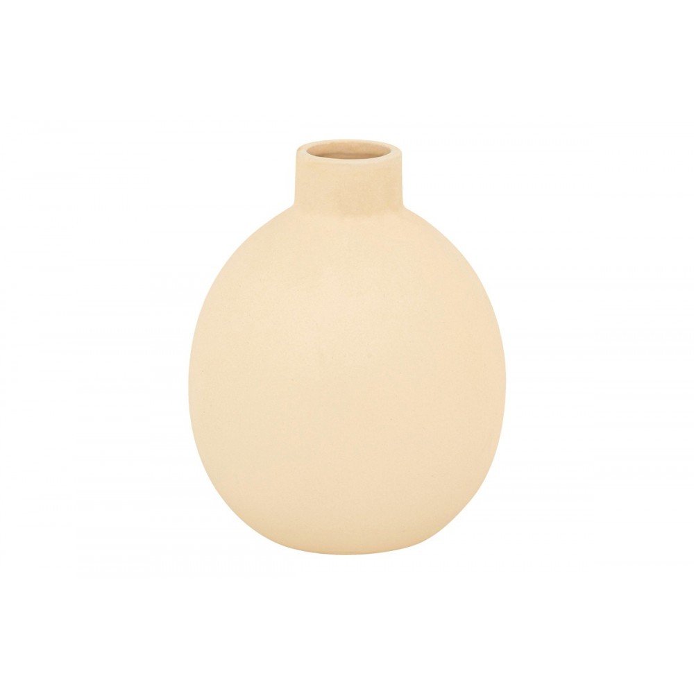Βάζο "ROZERIE" κεραμικό σε χρώμα κρεμ Φ14.5x18