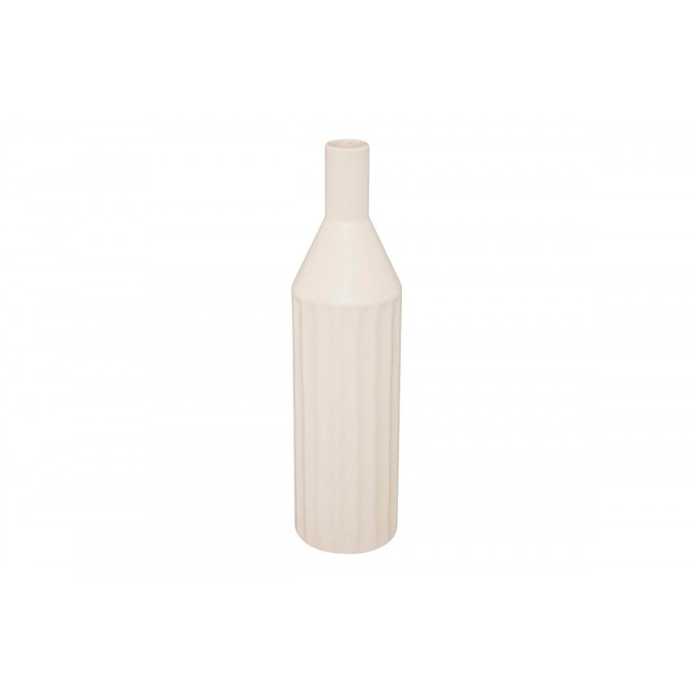 Βάζο "DREGO" κεραμικό σε χρώμα μπεζ Φ8x30