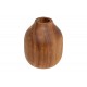 Βάζο "STREZIO" από ξύλο σε χρώμα φυσικό/καρυδί Φ10x12