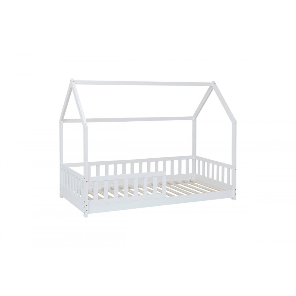 Παιδικό κρεβάτι "SLEEPY" από ξύλο σε χρώμα λευκό 195x98x145.5