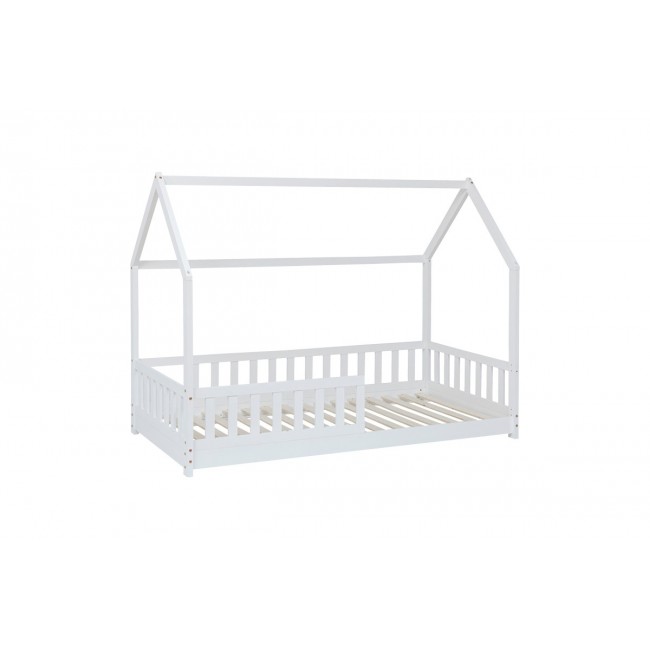 Παιδικό κρεβάτι "SLEEPY" από ξύλο σε χρώμα λευκό 195x98x145.5