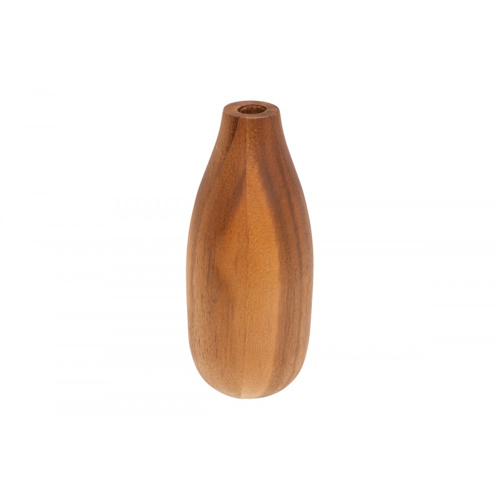 Βάζο "STREZIO" από ξύλο σε χρώμα φυσικό/καρυδί Φ8x18