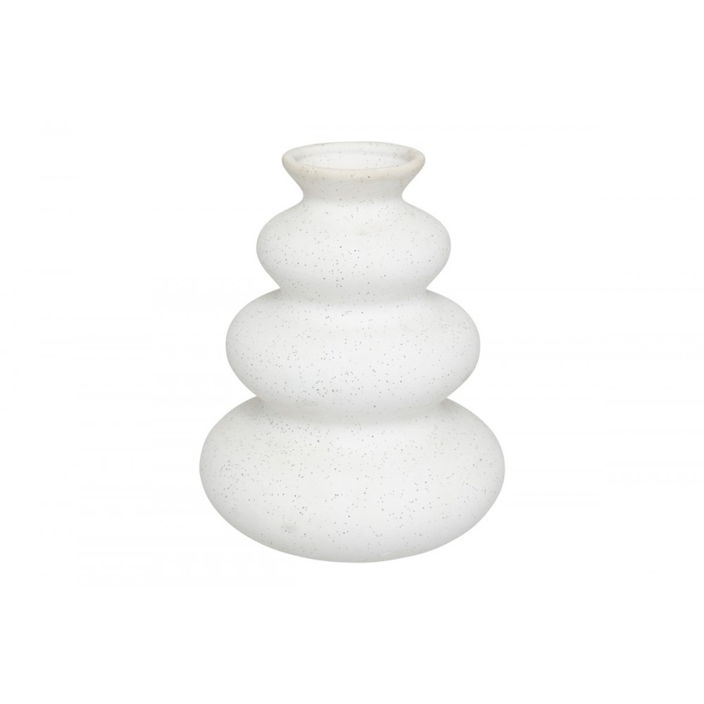 Βάζο "DELFAR" κεραμικό σε χρώμα λευκό Φ16x20