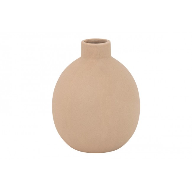 Βάζο "ROZERIE" κεραμικό σε χρώμα μπεζ Φ14.5x18