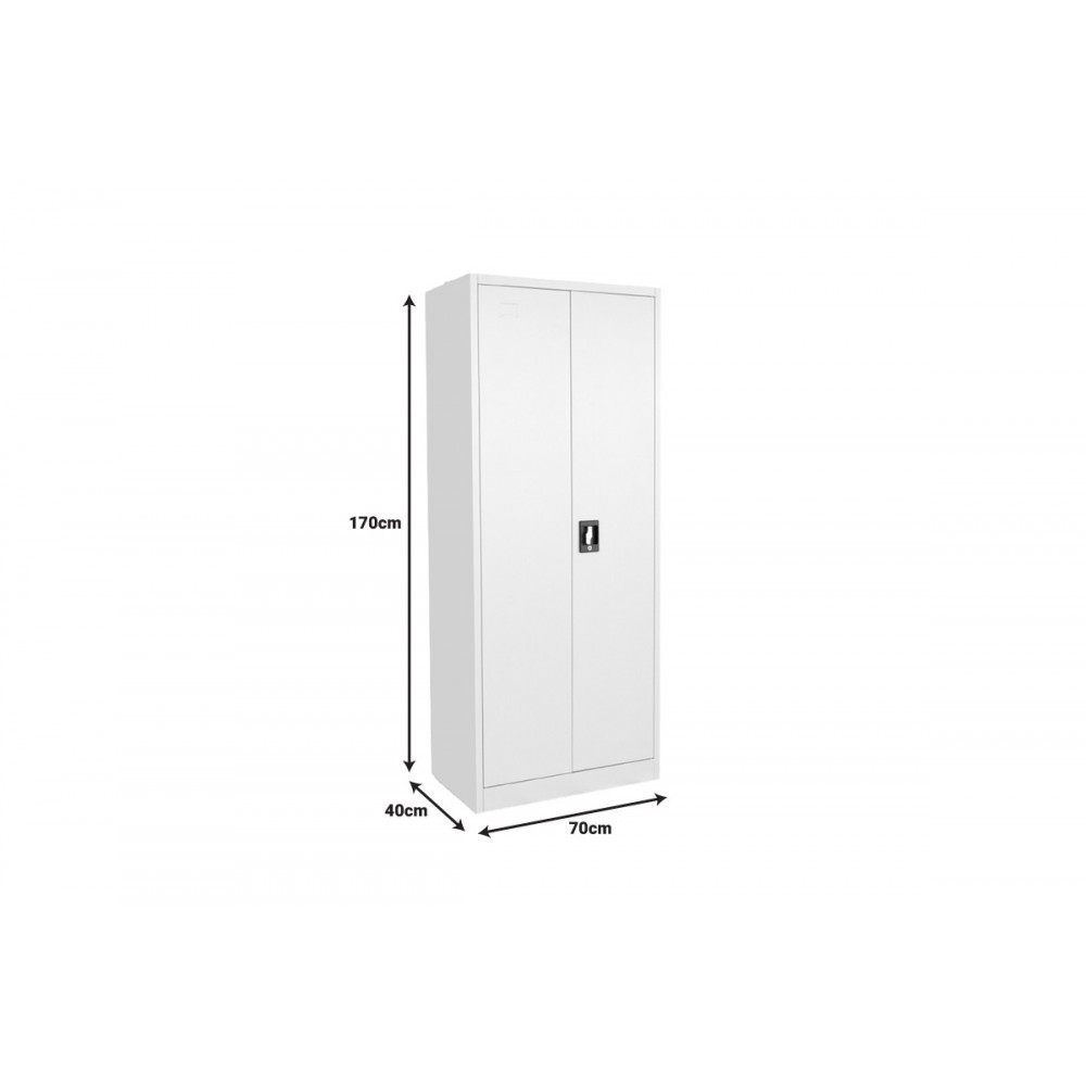 Ντουλάπα "UGREN I" από μέταλλο σε χρώμα ανοιχτό γκρι 70x40x170