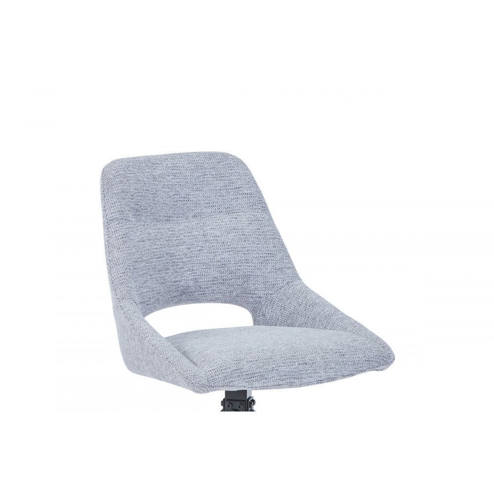 Καρέκλα "LUCIANO I" περιστρεφόμενη από ύφασμα/μέταλλο σε χρώμα γκρι/μαύρο 52.5x54x85