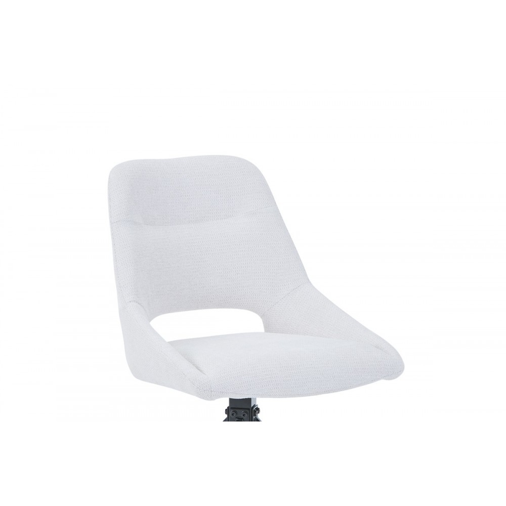 Καρέκλα "LUCIANO I" περιστρεφόμενη από ύφασμα/μέταλλο σε χρώμα μπεζ/μαύρο 52.5x54x85