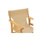Πολυθρόνα σκηνοθέτη "KOMPA" από ξύλο άβαφο/textilene σε χρώμα μπεζ 56.5x54x88
