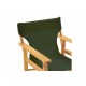 Πολυθρόνα σκηνοθέτη "KOMPA" από ξύλο άβαφο/textilene σε χρώμα κυπαρισσί 56.5x54x88