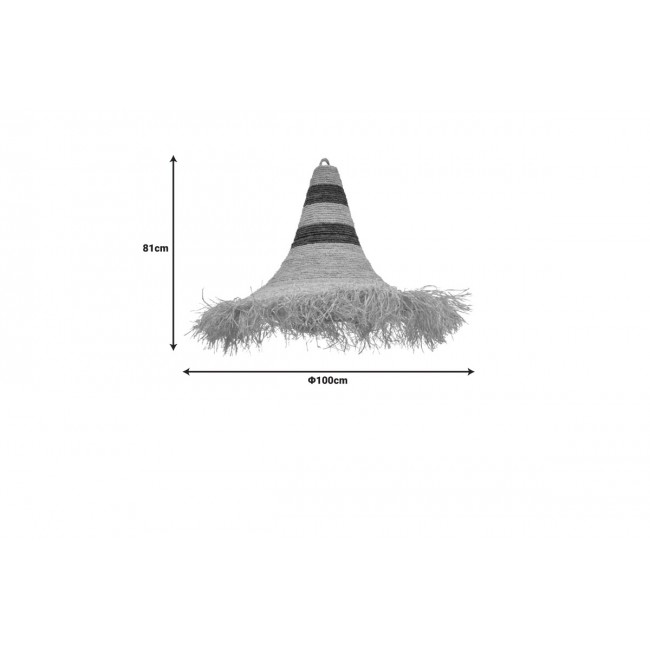 Φωτιστικό οροφής "HERBON" από ψάθα σε χρώμα φυσικό 100x100x81