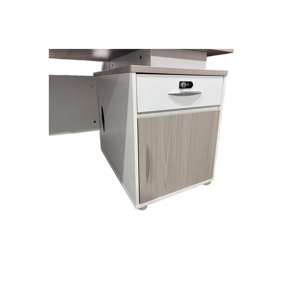 Γραφείο εργασίας "ARMADI" σε χρώμα γκρι/λευκό 180x80x75