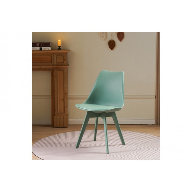 Καρέκλα "GASTON I" από pp/pu σε χρώμα μέντα 53.5x48.5x81.5
