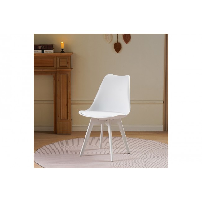 Καρέκλα "GASTON I" από pp/pu σε χρώμα λευκό 53.5x48.5x81.5