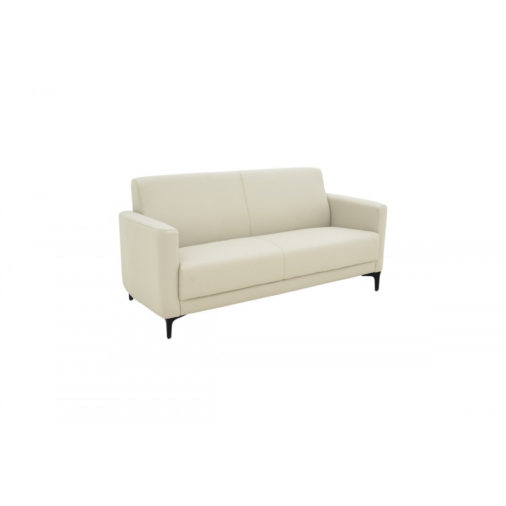 Καναπές διθέσιος "SIDICA I" από pu σε χρώμα μπεζ 135x82x81