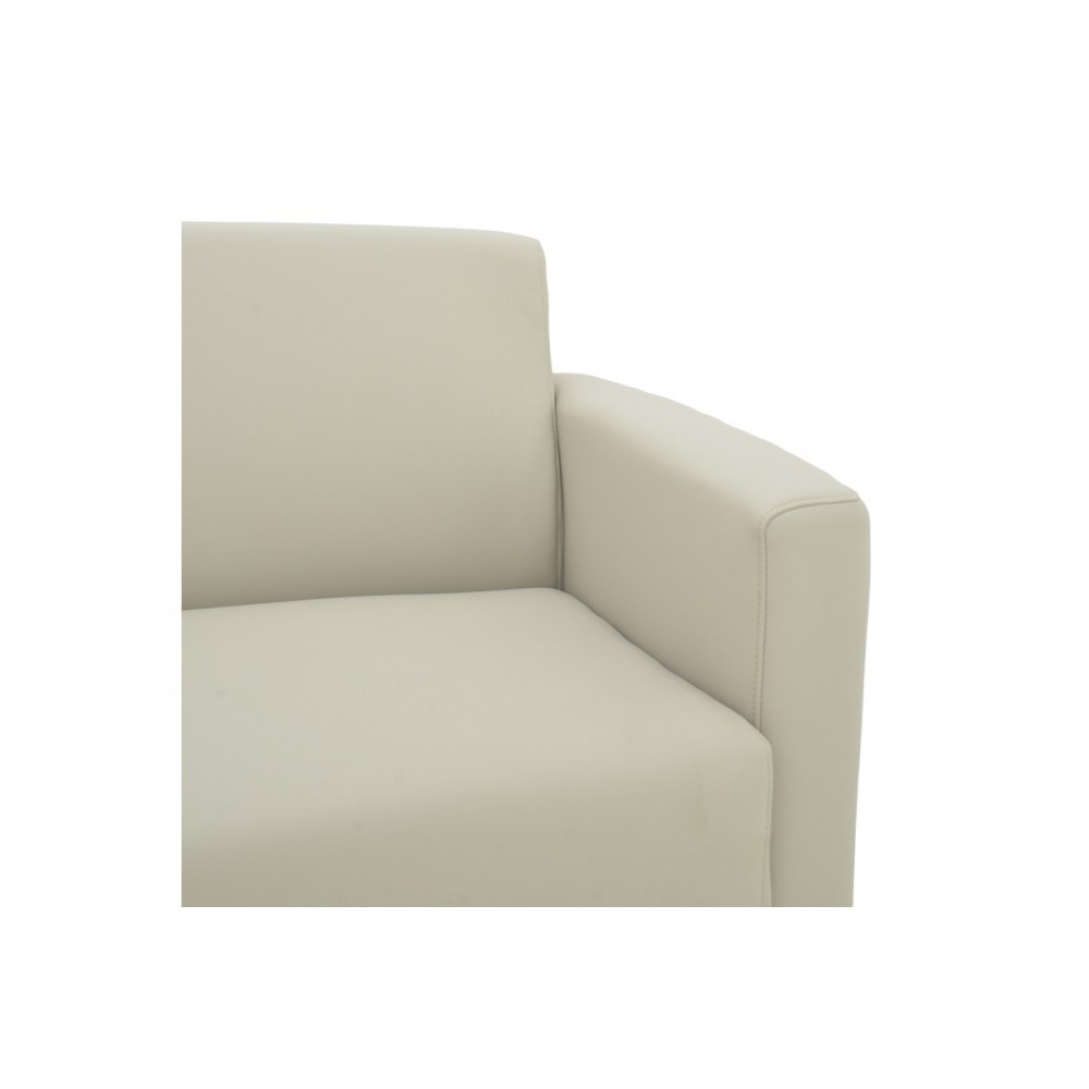 Καναπές τριθέσιος "SIDICA" από pu σε χρώμα μπεζ 185x78x83