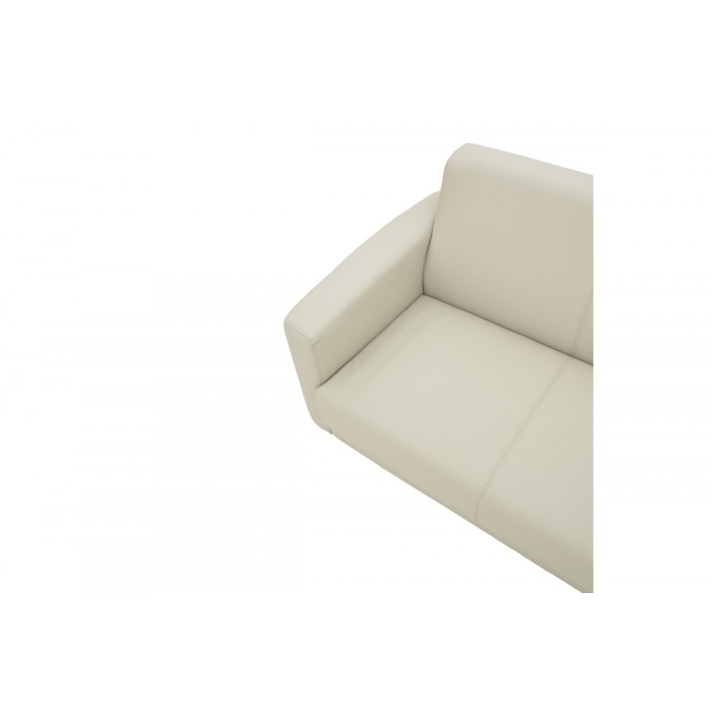 Καναπές τριθέσιος "SIDICA" από pu σε χρώμα μπεζ 185x78x83