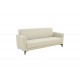 Καναπές τριθέσιος "SIDICA" από pu σε χρώμα μπεζ 185x78x83