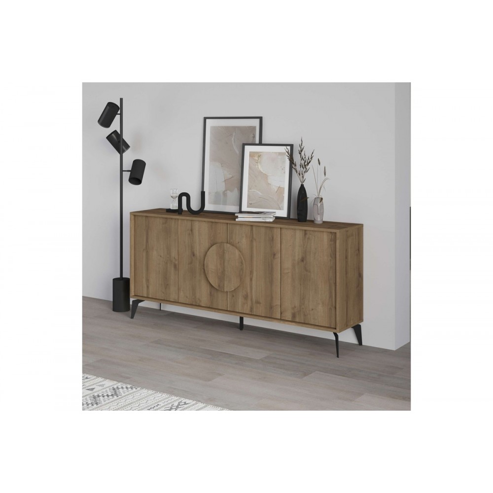 Μπουφές "GORA" σε χρώμα ανοιχτό καρυδί 180x35.6x82