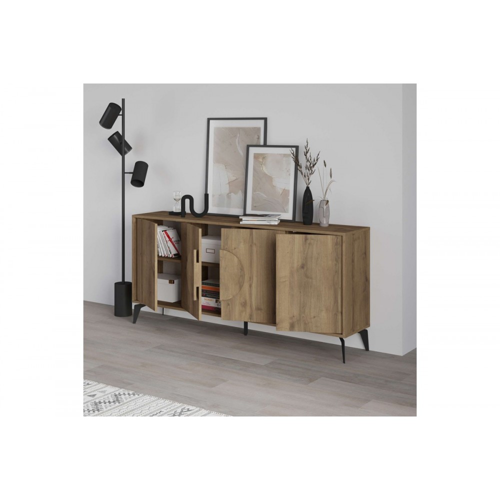 Μπουφές "GORA" σε χρώμα ανοιχτό καρυδί 180x35.6x82