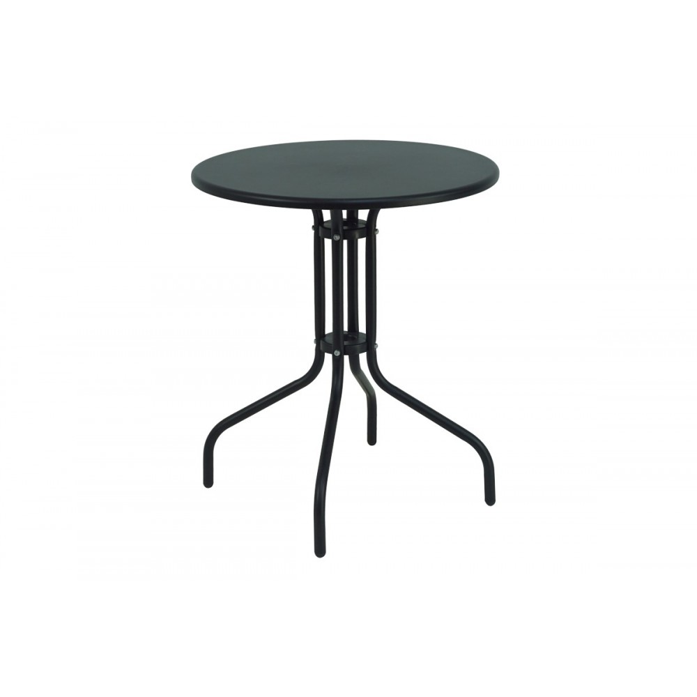 Τραπέζι "VERGO" από μέταλλο σε χρώμα ανθρακί Φ60x70