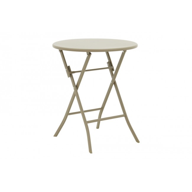Τραπέζι "ALBERO" πτυσσόμενο από μέταλλο σε χρώμα σαμπανιζέ Φ60x70