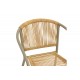 Πολυθρόνα "LINDARIA" από μέταλλο/pe rattan σε χρώμα σαμπανιζέ/φυσικό 54x63x74