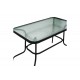 Τραπέζι "VALOR" από μέταλλο/γυαλί σε χρώμα μαύρο 110x60x70