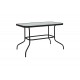 Τραπέζι "VALOR" από μέταλλο/γυαλί σε χρώμα μαύρο 110x60x70